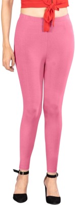 INDIAN FLOWER Ankle Length Ethnic Wear Legging(Pink, Solid)