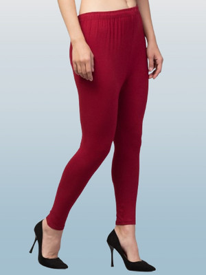 HouseOfCommon Western Wear Legging(Maroon, Solid)