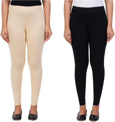 Lovely Bliss Ankle Length Western Wear Legging(Beige, Black, Solid)