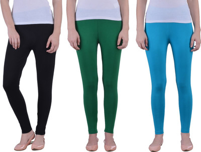 Dollar Missy Ankle Length  Ethnic Wear Legging(Black, Solid)