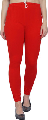 Swankiest - S Churidar Length Ethnic Wear Legging(Red, Solid)