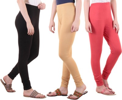 DIAZ Ankle Length  Ethnic Wear Legging(Black, Pink, Beige, Solid)