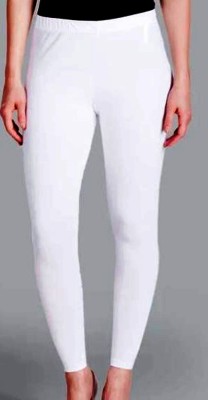 Lyra womens wear Ankle Length Western Wear Legging(White, Solid)