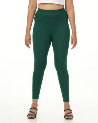 LoveiT Ankle Length Western Wear Legging(Green, Solid)