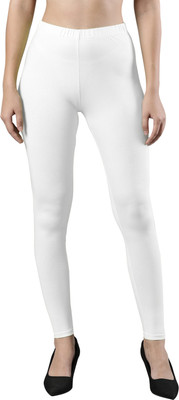 femmora Ankle Length Ethnic Wear Legging(White, Solid)