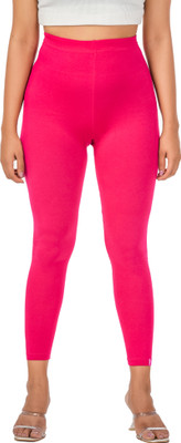 LoveiT Ankle Length Western Wear Legging(Pink, Solid)