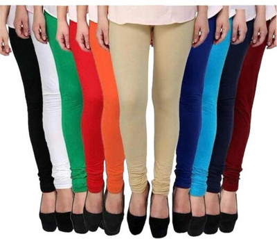 PR PINK ROYAL Churidar  Western Wear Legging(Multicolor, Solid)