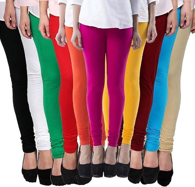 K M R Churidar  Western Wear Legging(Multicolor, Solid)