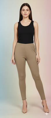ELIstyles Ankle Length  Ethnic Wear Legging(Beige, Solid)