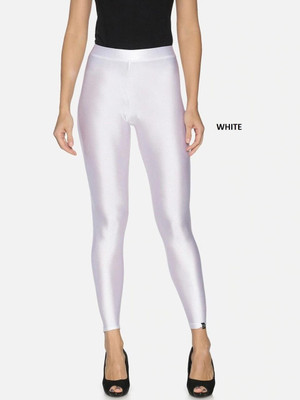 mom Ankle Length  Western Wear Legging(White, Solid)