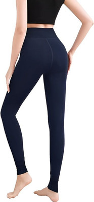 atox Ankle Length Ethnic Wear Legging(Blue, Solid)