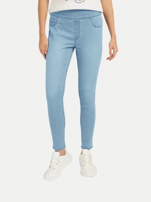 Rad prix Western Wear Legging(Light Blue, Solid)