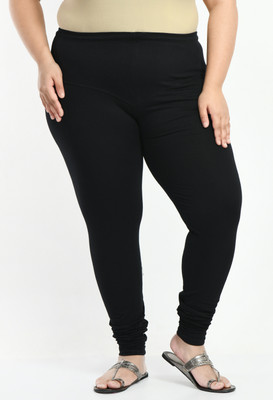 HypeLook Churidar  Ethnic Wear Legging(Black, Solid)