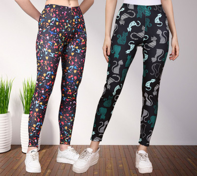 HouseOfCommon Ankle Length Western Wear Legging(Multicolor, Printed)