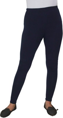 HM HUBB Ankle Length Western Wear Legging(Dark Blue, Solid)