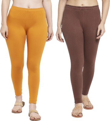 Style Access Ankle Length  Western Wear Legging(Yellow, Brown, Solid)