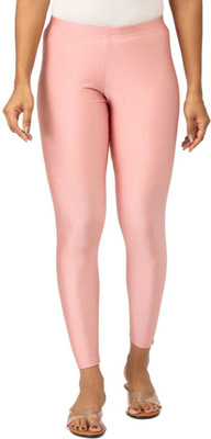 Miss Mango Ankle Length Ethnic Wear Legging(Pink, Solid)