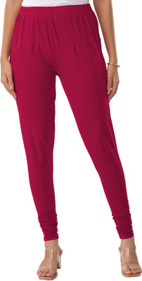 Lyra Churidar  Ethnic Wear Legging(Pink, Solid)