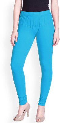 Lyra Churidar Length Ethnic Wear Legging(Light Blue, Solid)