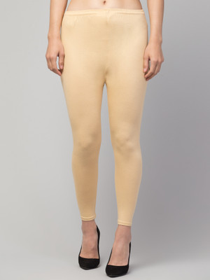 sabnur Ankle Length Ethnic Wear Legging(Beige, Solid)