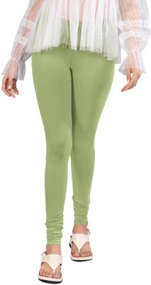 INDIAN FLOWER Churidar  Ethnic Wear Legging(Green, Solid)