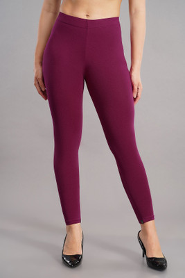 Shsuvia Ankle Length Western Wear Legging(Maroon, Solid)