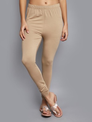 V-MART Churidar  Ethnic Wear Legging(Beige, Solid)