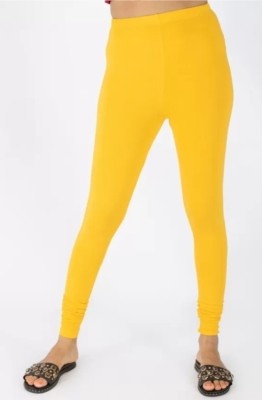 Ramya Fashion Churidar Length Western Wear Legging(Yellow, Solid)