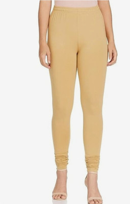 KABERI Churidar  Western Wear Legging(Beige, Solid)