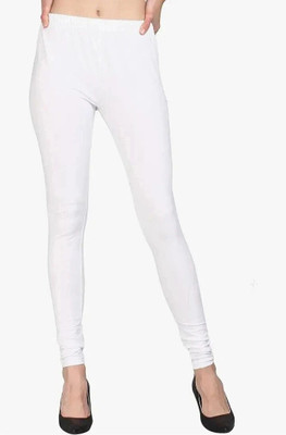 RANI FASHION Churidar Length Western Wear Legging(White, Solid)