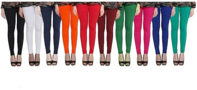 PR PINK ROYAL Churidar  Western Wear Legging(Multicolor, Solid)