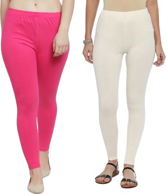 Style Access Ankle Length  Western Wear Legging(White, Pink, Solid)