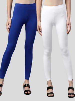 Missiva Ankle Length  Western Wear Legging(Blue, White, Solid)