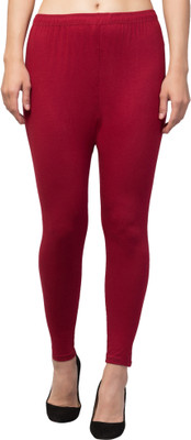 HouseOfCommon Western Wear Legging(Maroon, Solid)