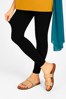 PCP Ankle Length Ethnic Wear Legging(Black, Solid)