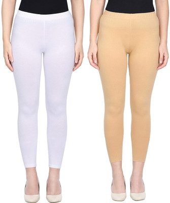 Errish Enterprises Ankle Length  Western Wear Legging(White, Beige, Solid)