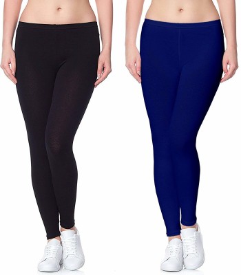 LUX LYRA Ankle Length  Ethnic Wear Legging(Blue, Black, Solid)