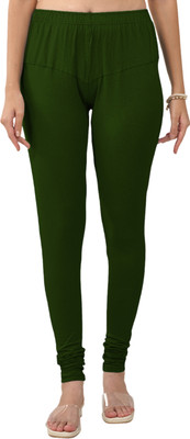 Lyra Churidar  Ethnic Wear Legging(Dark Green, Solid)