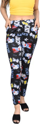 MR GIRLS WEAR Ankle Length  Western Wear Legging(Black, Printed)