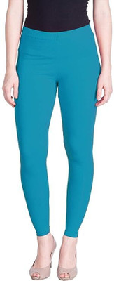 FF CREATIONS Ankle Length Ethnic Wear Legging(Light Blue, Solid)