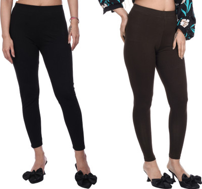 MAYLEK Ankle Length  Ethnic Wear Legging(Black, Solid)