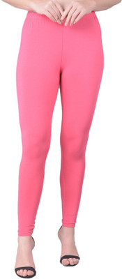 Comfort Lady Ankle Length  Ethnic Wear Legging(Pink, Solid)