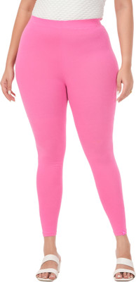 LoveiT Ankle Length Western Wear Legging(Pink, Solid)