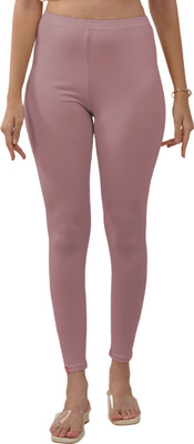Lyra Ankle Length  Ethnic Wear Legging(Pink, Solid)