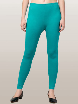 Trend Level Ankle Length  Western Wear Legging(Green, Solid)