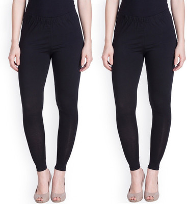 Lyra Ankle Length  Ethnic Wear Legging(Black, Solid)