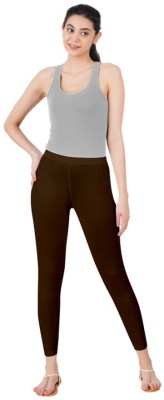 TANZY Ankle Length Western Wear Legging(Brown, Solid)