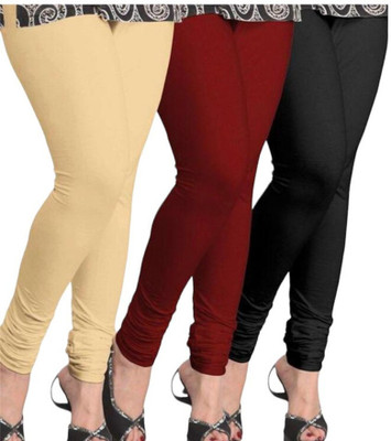 PR PINK ROYAL Churidar  Western Wear Legging(Multicolor, Solid)