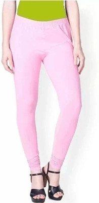 Rameswar Churidar Length Ethnic Wear Legging(Pink, Solid)