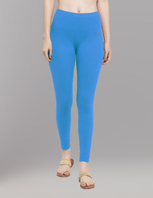 ABE Ankle Length Western Wear Legging(Blue, Solid)
